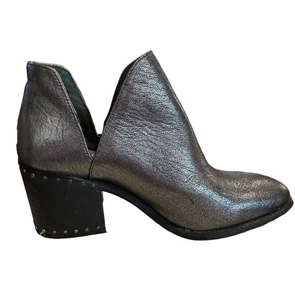 Vince Camuto Women's Petran Pewter Booties Size 6M Studded Block Heel - Picture 4 of 7